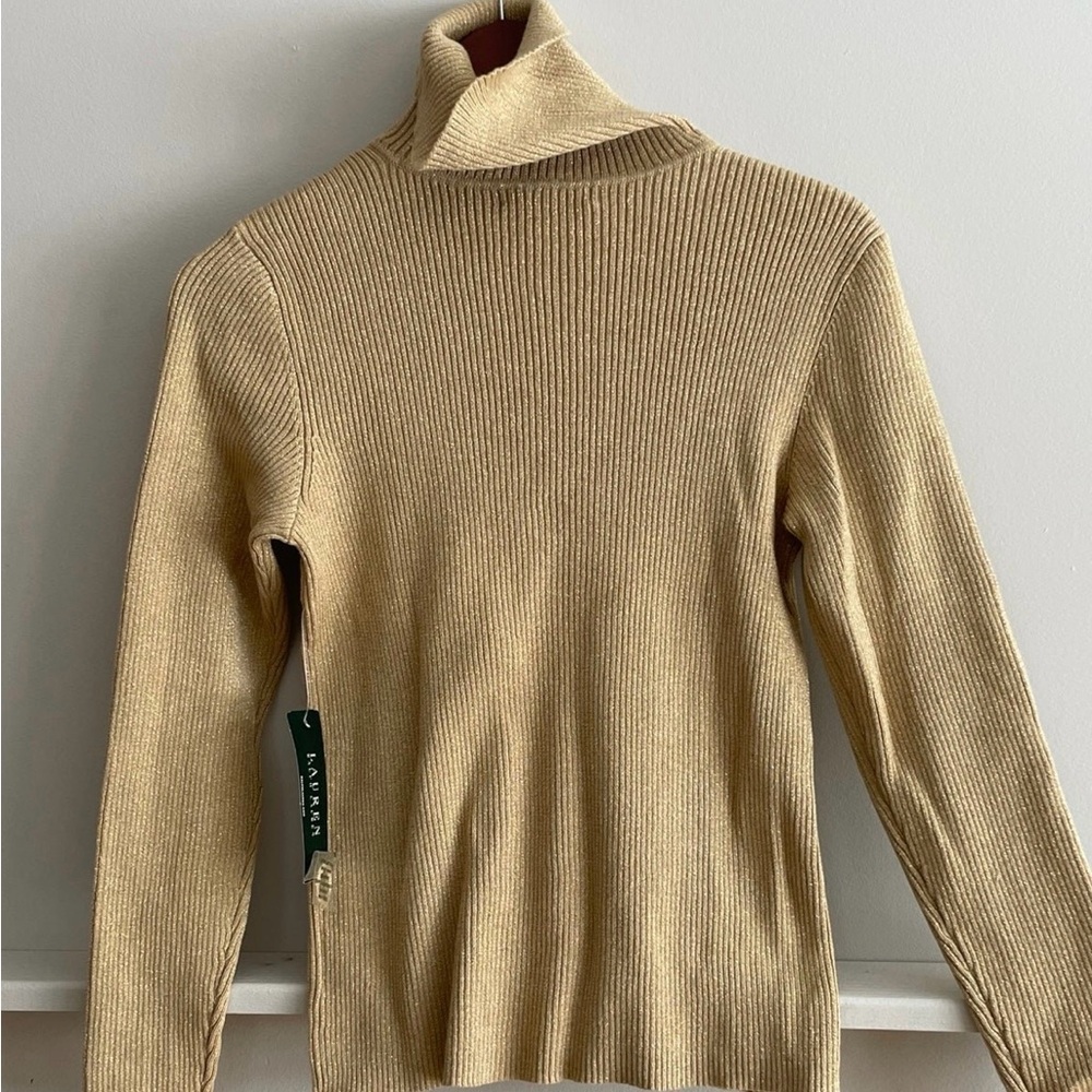 Ralph Lauren gold turtleneck